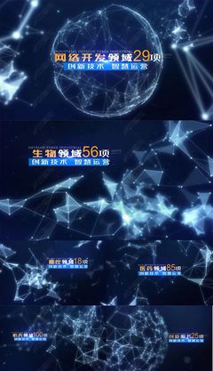 數(shù)字前沿 網(wǎng)絡科技領域技術開發(fā)數(shù)據(jù)動態(tài)展示AE模板解析
